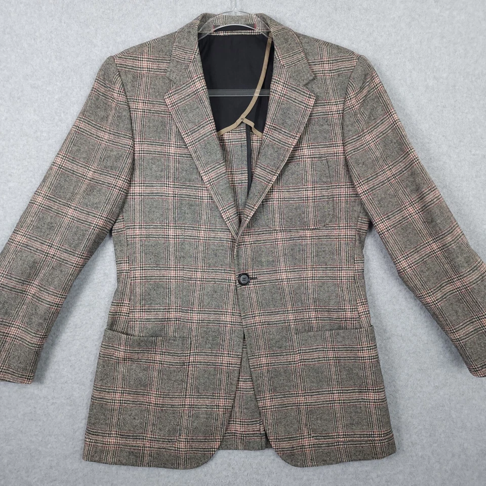 Paul Smith Jacket Mens 36 Plaid Wool Blend Sport Coat Blazer Single Button - Image 2 of 4