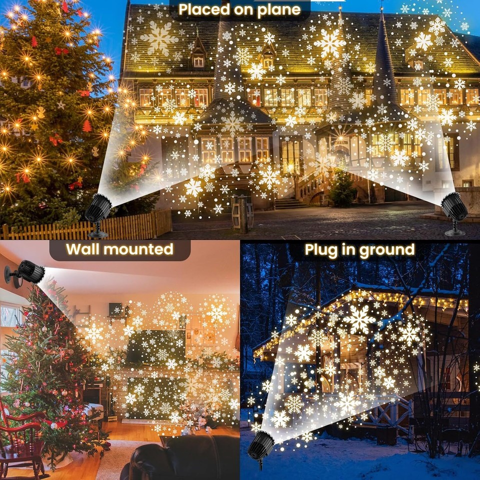 Christmas Snowflake Lights Led Projector Outdoor Christmas Decorations