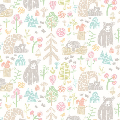 WGU50148W - When I Grown Up Honeywood Bears Sherbet OHPOPSI Wallpaper