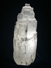 8" Selenite Lamp Selenite Tower Lamp Crystal Lamp Gemstone Lamp Chakra Reiki.