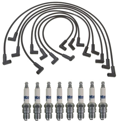 Pro Ignition Wire Set & 8 ACDelco Rapidfire Spark Plugs Kit For GMC Checker V8