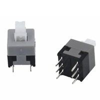 Mini Interruttore A Pulsante Autobloccante 2P2T 6 Pin - 2 Pezzi