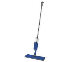 True & Tidy Spray Mop SPRAY-250 Navy with Refillable Bottle Microfiber Floor Cle