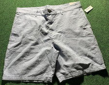 Old Navy Shorts Mens 38 Blue 8 Linen Blend Slim Preppy Beach Nautical Resort