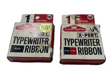 NEW NOS Vintage Carter's X-Pert 1 Pack Each Black Black & Red Typewriter Ribbon thumbnail
