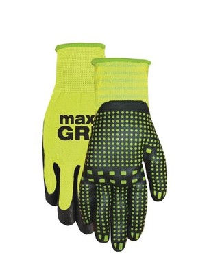 Midwest Gloves & Gear MAX Grip Unisex L/XL Coated Gloves, Hi-Visibility NWT