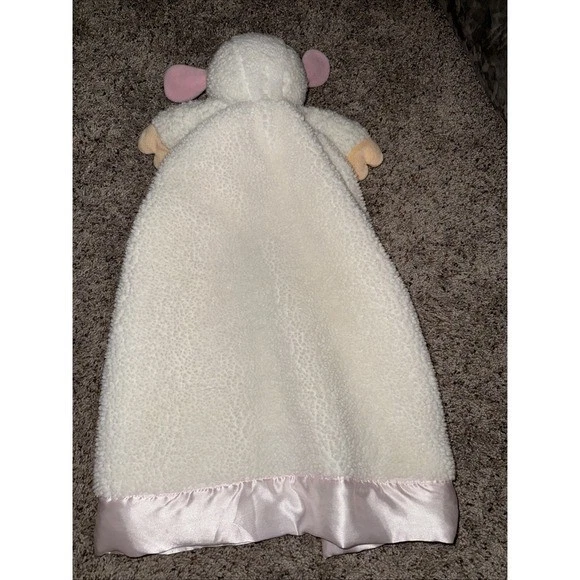 Manta de seguridad Gerber Sherpa y cordero satinado oveja Lovey tamaño grande 24" Foto 2 de 2