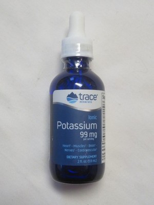Trace Minerals Ionic Potassium 99 mg 2 Oz 33 Servings Heart Muscles Brain Nerves