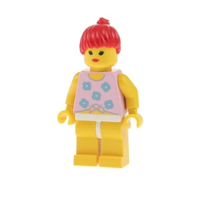 1x Lego Minifigur Town Paradisa Frau Mädchen Blumen Haare rot Zopf 6410 par006 - Bild 1 von 2