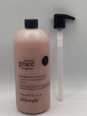 Philosophy Amazing Grace Bergamot hydrating Shower Gel & Bubble Bath 32 oz +pump
