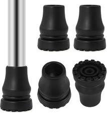 4PCS Rubber Cane Tips 3/4 Inch Heavy Duty Walking Cane Tips, Anti Slip Replace