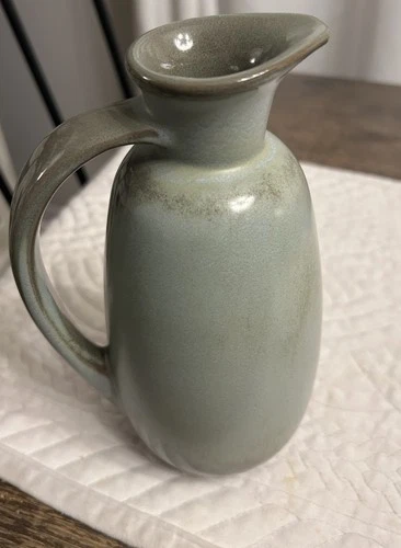 Vintage Frankoma 1960's Plainsman Prairie Green 8" Tall Pitcher Jug #835
