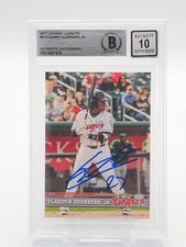 VLADIMIR GUERRERO JR. 2017 LANSING LUGNUTS BASEBALL AUTO #27 BGS 10 Q4256