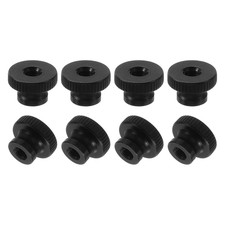 Uxcell Knurled Thumb Nuts, 12Pcs M5 Carbon Steel Nut High Head through Hole for