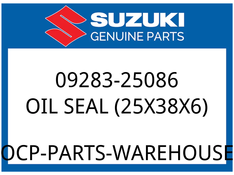Suzuki OEM Part 09283-25086 SEAL, DRIVE SHAFT OIL