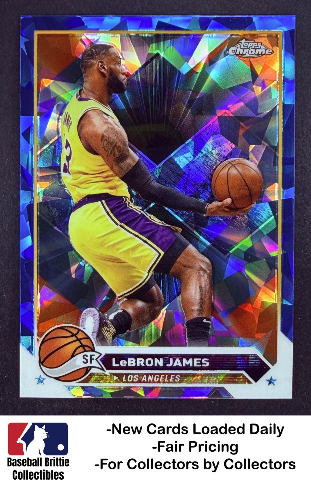 2023-24 Topps Chrome Sapphire Edition #23 LeBron James Los Angeles Lakers