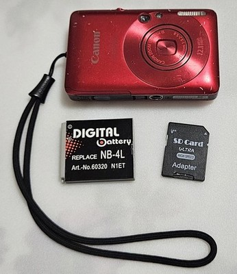 Canon IXUS 100 IS Digitalkamera 12.1MP+1GB SD-Karte / ROT