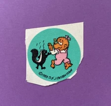 Vintage 80s Berenstain Bears Scratch And Sniff Skunk Sticker