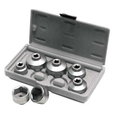 Performance Tool 7-piece 24 mm to 38 mm Chrome-Vanadium Oil Filter Socket Set