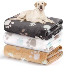 Dog Blanket for Large Dogs 3 Pack Dog Cat Flannel Blankets Washable Soft Pet ...
