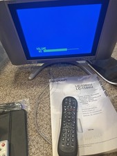 Sharp Aquos LC-13B6U-S 13 LCD Color TV Television w/ Remotes Japan TESTED