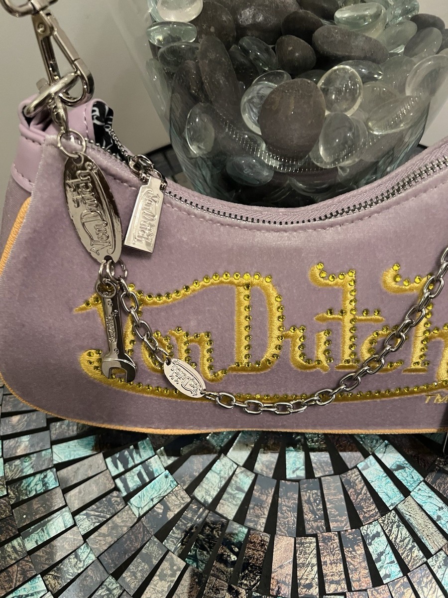 Von Dutch Y2K Shoulder Bag Purple Yellow Detachable Charm NWT | eBay