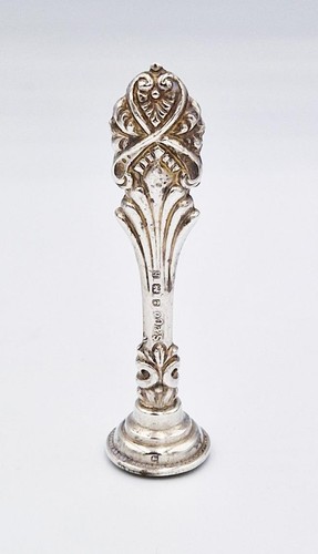EDWARDIAN STERLING SILVER & CARNELIAN DESK SEAL Birmingham 1907 - Picture 2 of 7