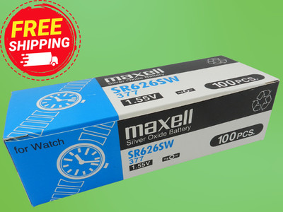 Maxell  377 SR626SW Watch Battery (Exp 2031 )  100 Pcs.