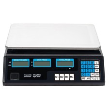 Commercial Digital Price Computing Scale 40kg/5g, Grocery Food Scale w/ US Plug