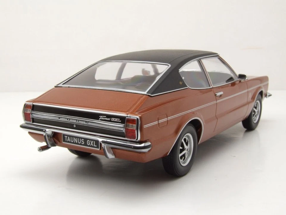 Ford Taunus GXL Coupe 1971 braun metallic matt schwarz Modellauto 1:18 KK Scale - Bild 2 von 4