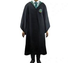 Wizarding World Of Harry Potter Slytherin KIDS Robe Deluxe Sz L 10/12 Embroidery
