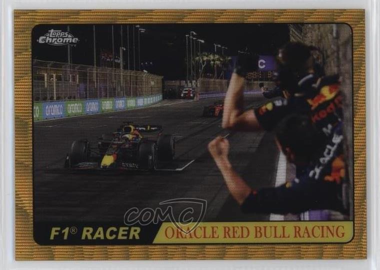 2022 Topps Chrome Formula 1 Gold Wave Refractor 44/50 Max Verstappen #T68-MV n0c