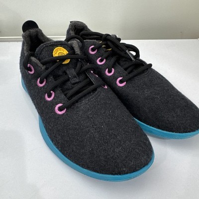 Allbirds Mens Wool Runners Natural Black Thrive Teal Sole Color Sz 10