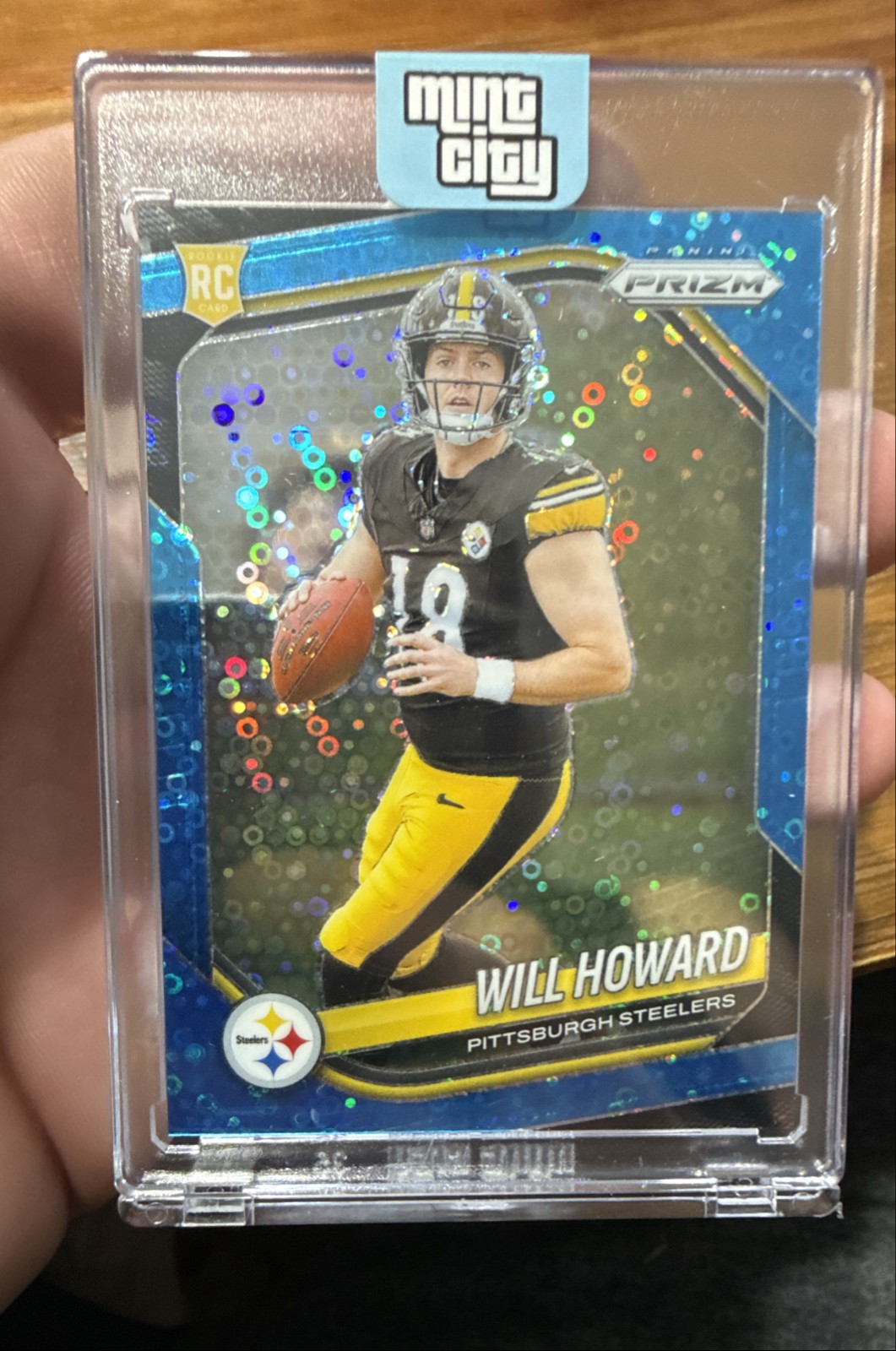 2025 Panini Prizm - Rookies Will Howard #367 No Huddle Blue Prizm /125 (RC)