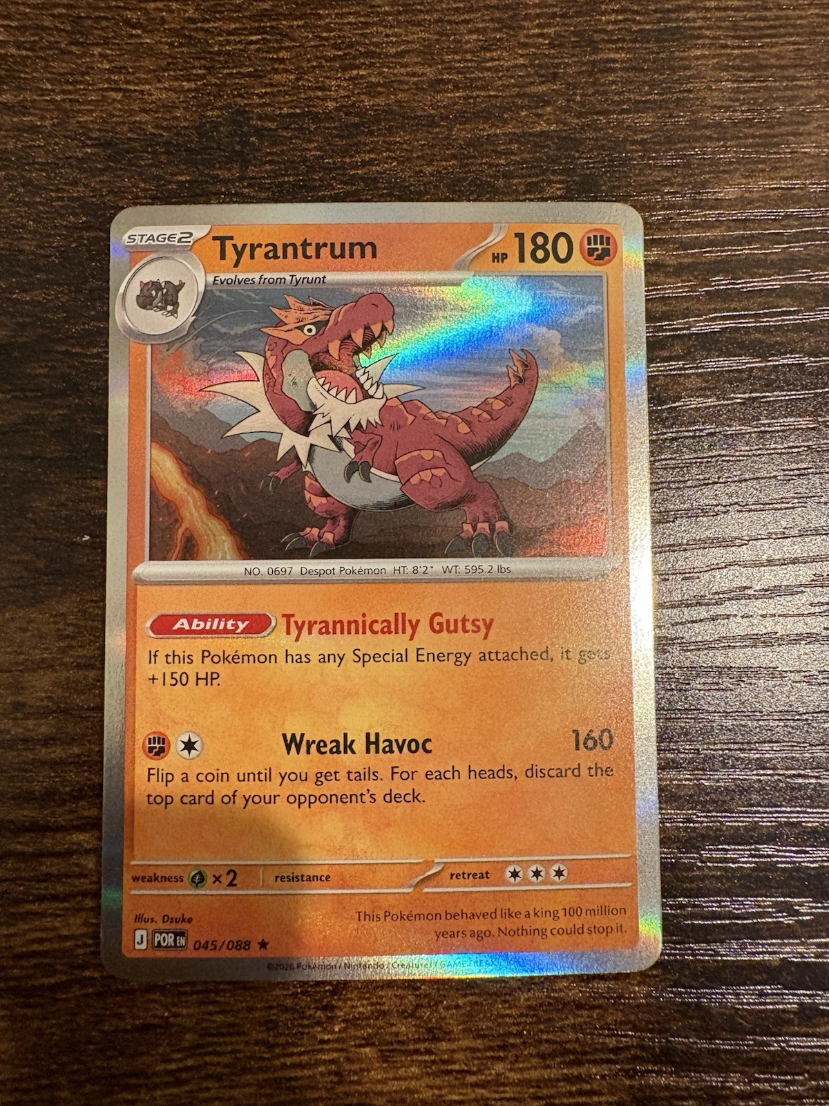 Tyrantrum 045/088 Me03: Perfect Order Holo