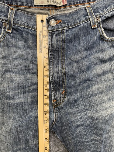 Levi's 569 Jeans Herren 36 x 30 blau locker gerade Medium verwaschene Waschung Grunge Y2K - Bild 9 von 10
