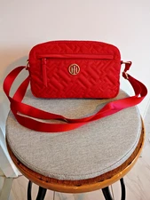 Tommy Hilfiger Quilted Crossbody Bag in cherry red - so cute!