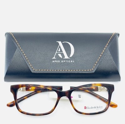 ELIZABETH ARDEN EA 1200-1 Brown Womens Semi Cat Eye Eyeglasses 51-15-135 B:34 E