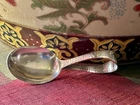 Hammered 20.1g 1930 Marked International Sterling Curved Loop Handle Baby Spoon
