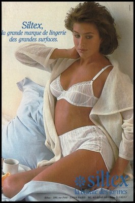 1985 Underwear Lingerie Bra Siltex Magazine Print Ad Women Fashion Long Legs-DC
