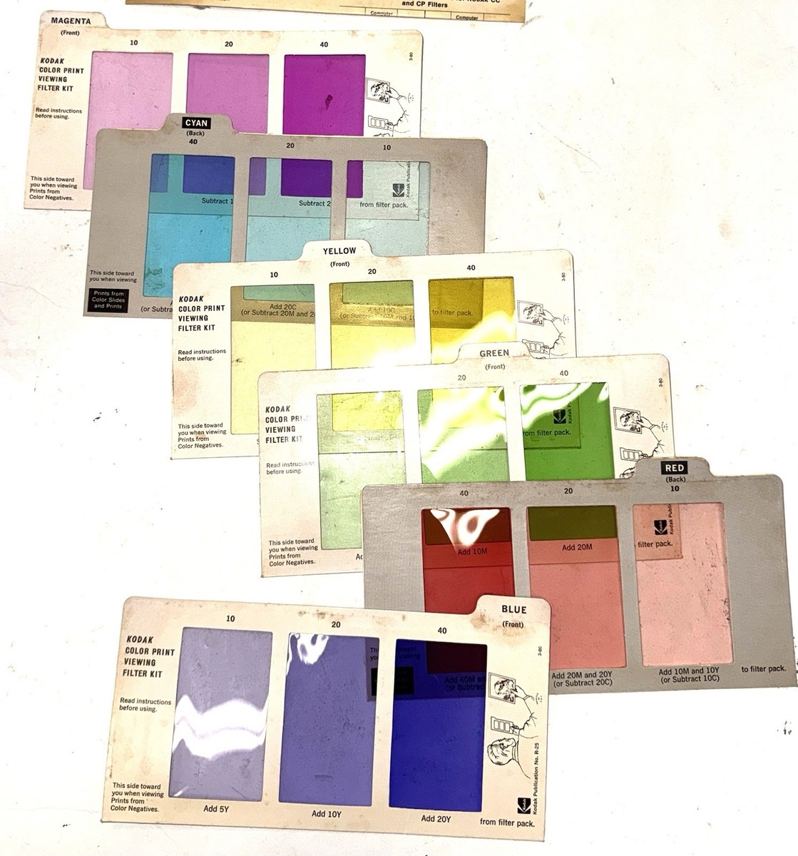 1975 Kodak Color Print Viewing Filter Kit R-25 in Vinyl Case Great