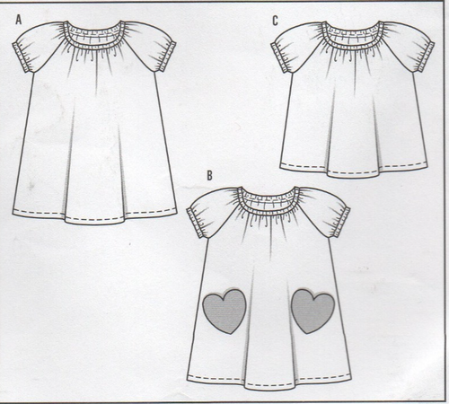 Burda Sewing Pattern 9438 EASY Dress or Top Raglan Sleeves for Child Size 2 - 7 - Picture 11 of 13