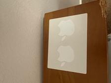 Original Authentic Apple logo stickers Lot of 2 from Iphone/Ipad