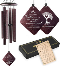 Wind Chimes Memorial, Bronze Finish, 32 Inches, Loss of Mom Sympathy Gift