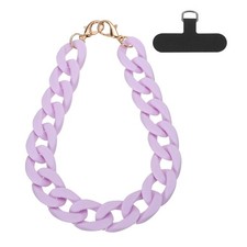 Phone Wrist Strap, 15" Acrylic Cellphone Chain with Tether Tab, Light Purple