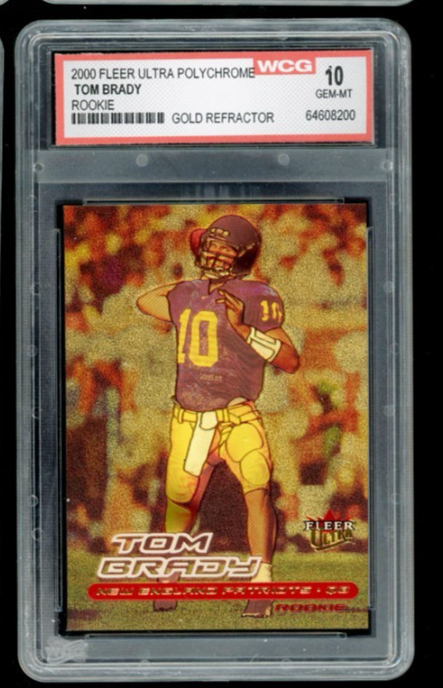 2000 Fleer Ultra  Tom Brady Gold Refractor RC Rookie WCG  Mint 10