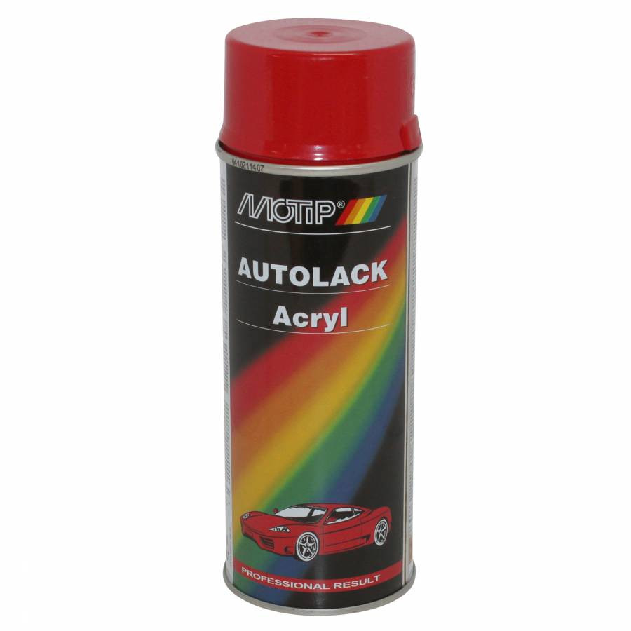 Bombe de peinture acrylique Motip Pro rouge brillant haute opacité séchage rapide aérosol 400ml