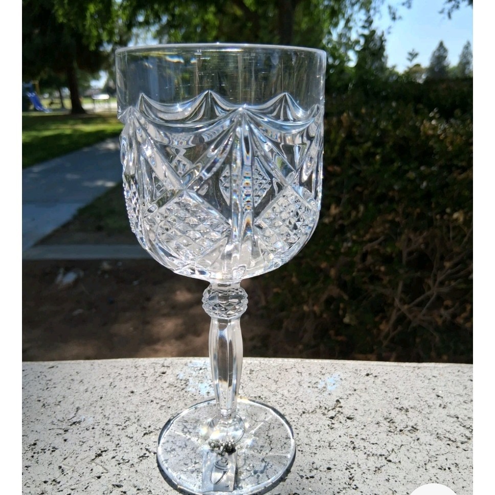 2-Echt Bleikristall German 24% Lead Cut Crystal Red Wine Glass