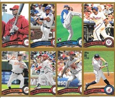 SHANE VICTORINO KOSUKE FUKUDOME 8 CARD LOT SERIAL /2011 2011 TOPPS GOLD SET 495