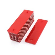 10 Pcs Red Plastic Rectangular Stick-on Car Reflector Sticker Auto Replacement